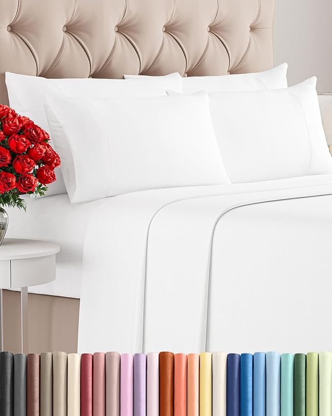 Cooling Bed Sheet Set - Queen - 16 in Deep Pocket - 6 Piece