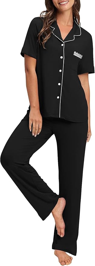 Women's 100% Cotton Pajama Set - Short Sleeve - 2 Piece