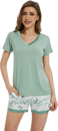 Women's Bamboo Cooling Pajama Set - Short Sleeve - 2 Piece