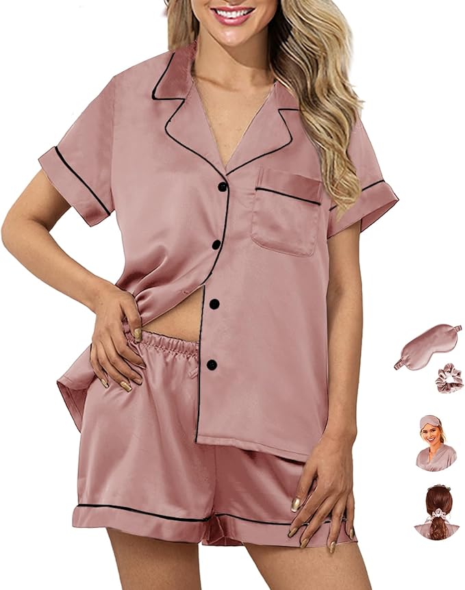 Satin Pajama Set - 2 Piece