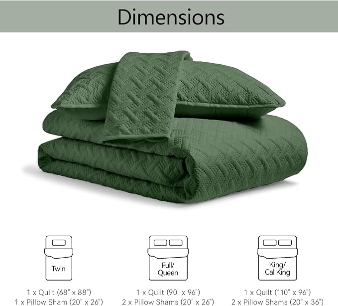 Microfiber Quilt Set - Queen