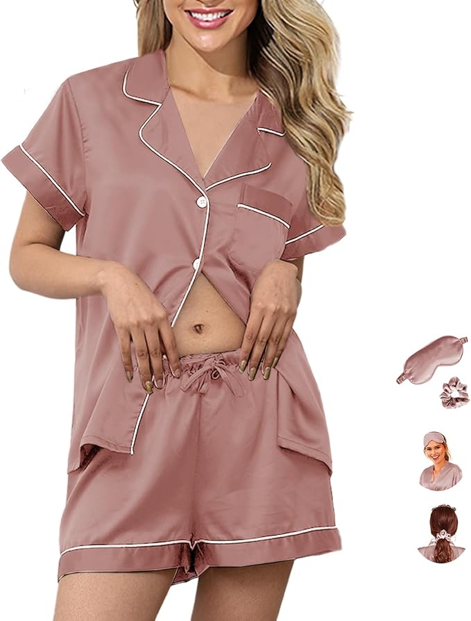 Satin Pajama Set - 2 Piece