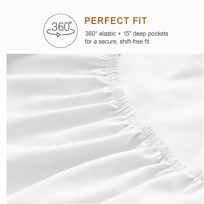 100% Cotton Bed Sheet Set - Twin - 4 Piece