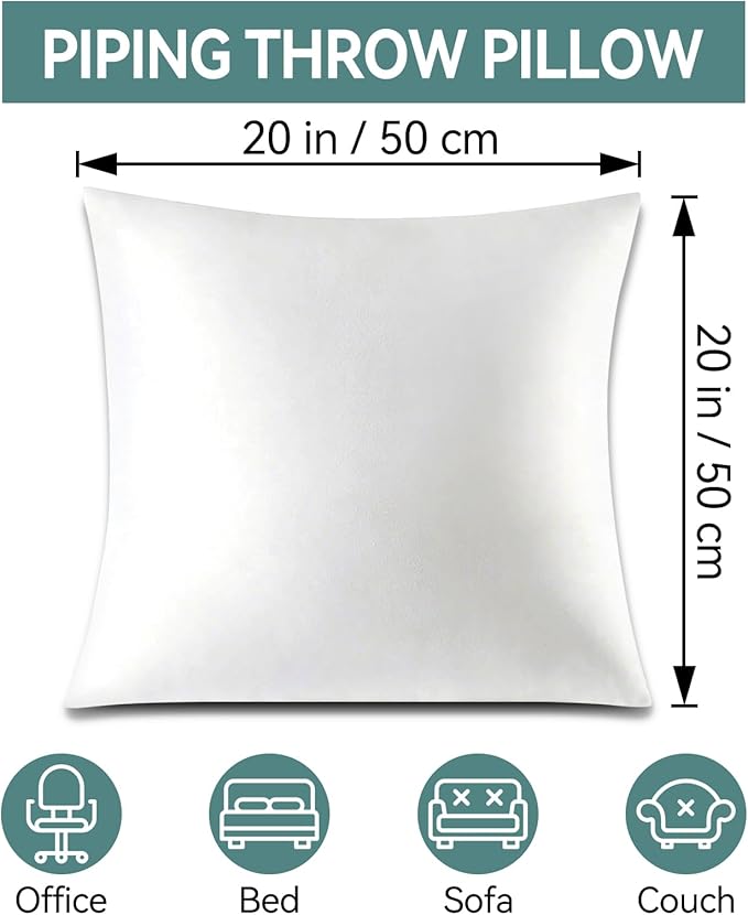 Down Alternative Hypoallergenic Pillow Insert - 20 x 20 in