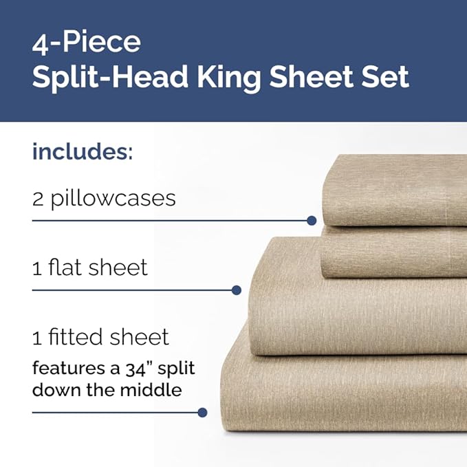 Cooling Bed Sheet Set - King - 4 Piece