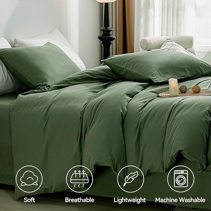 Linen Duvet Cover Set - Queen - 3 Piece