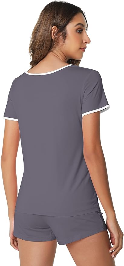 Women's Bamboo Cooling Pajama Set - Short Sleeve - 2 Piece
