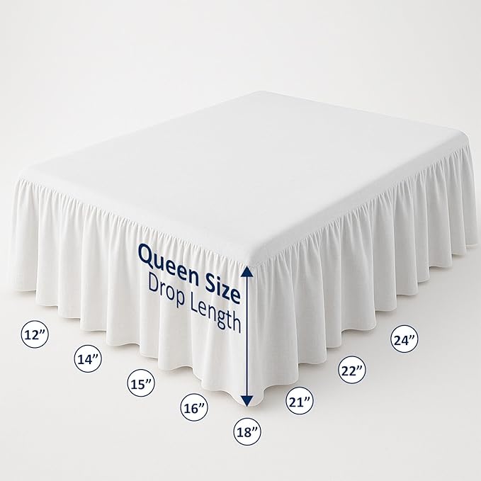 Microfiber Bed Skirt - Queen - 14 in Drop