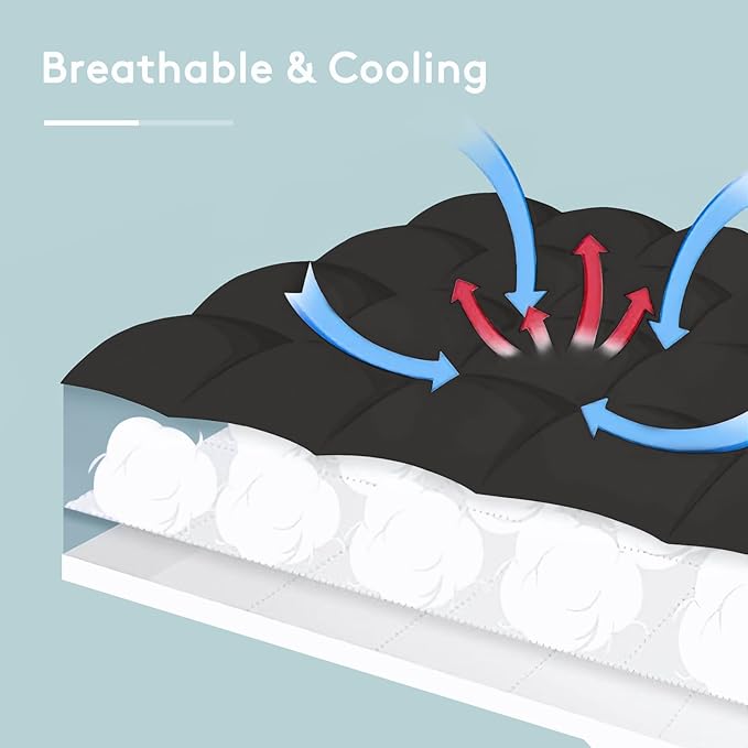 Down Alternative Cooling Mattress Pad - Queen - 21 in Deep Pocket