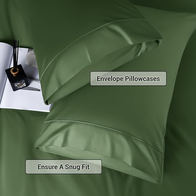 Bamboo Cooling Bed Sheet Set - Queen - 4 Piece