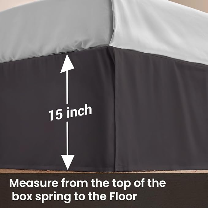 Microfiber Bed Skirt - Twin - 15 in Drop