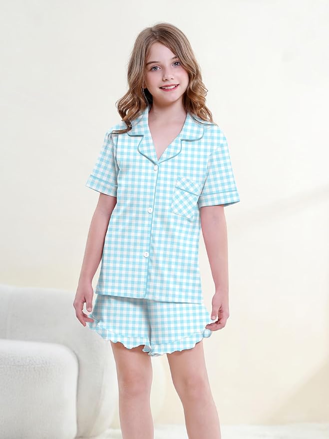 100% Cotton Shorts Pajama Set - Short Sleeve - 2 Piece