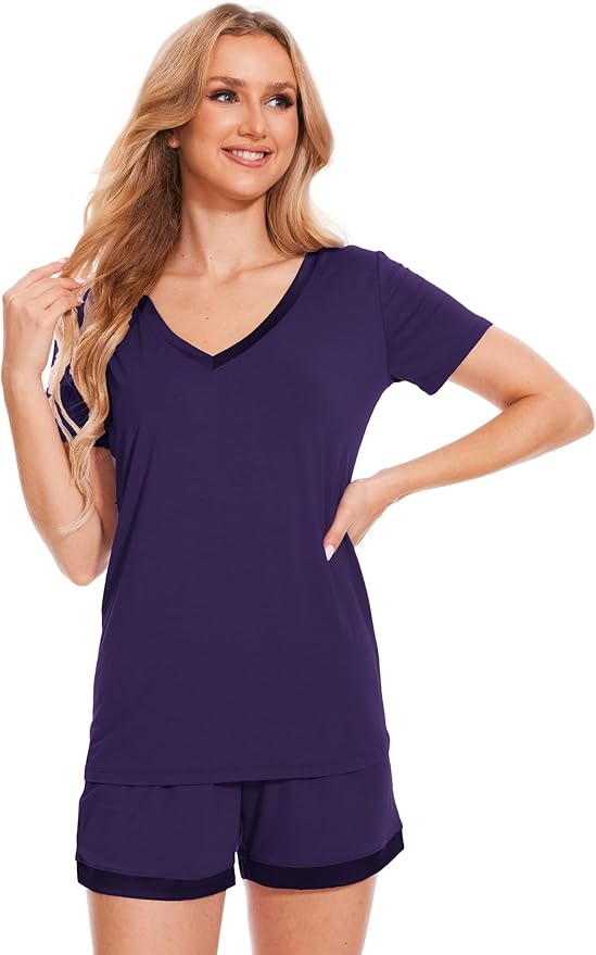 Bamboo Shorts Pajama Set - Short Sleeve - 2 Piece