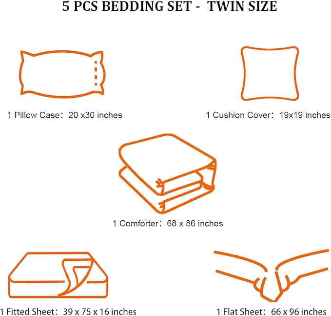 Comforter Set - Twin - 5 Piece