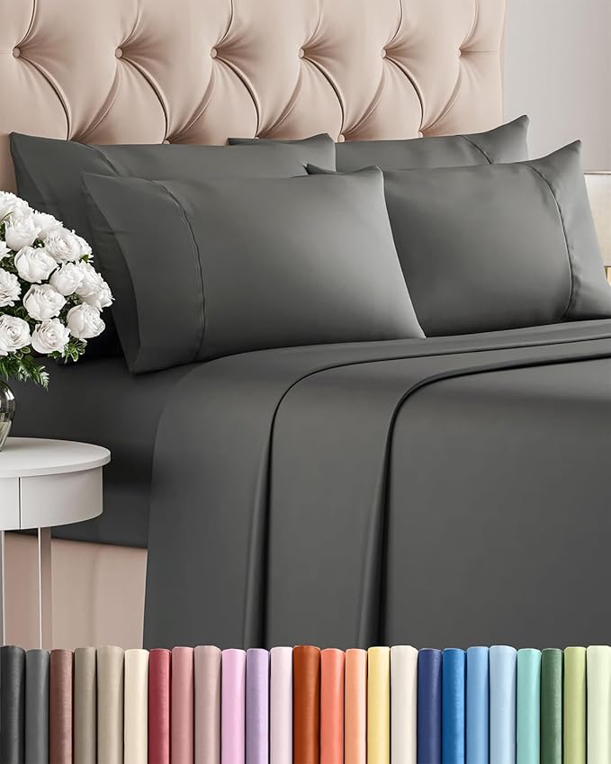 Cooling Bed Sheet Set - King - 16 in Deep Pocket - 6 Piece
