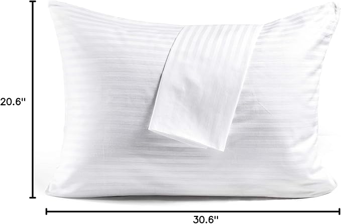 100% Cotton Pillow Protector - Queen - 4 Pack