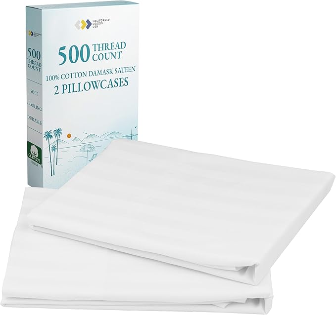 100% Cotton Pillowcase Set - King - 2 Piece