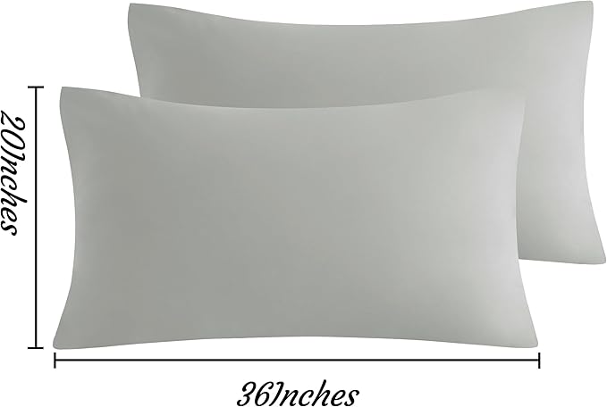 Microfiber Pillowcase Set - King - 20 x 36 in - 2 Pack - 2 Piece