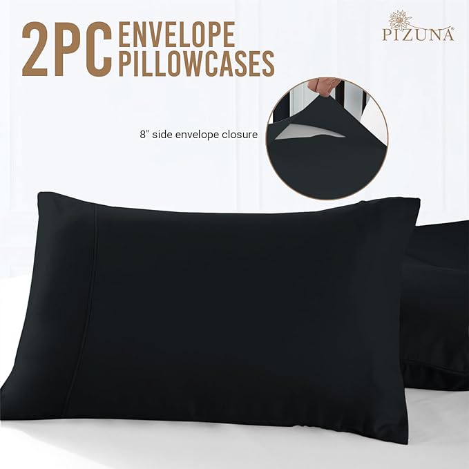 100% Cotton Pillowcase Set - King - 2 Piece