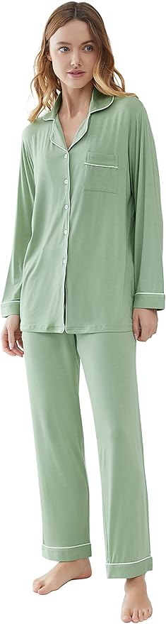 Women's Bamboo Cooling Pajama Set - Long Sleeve
