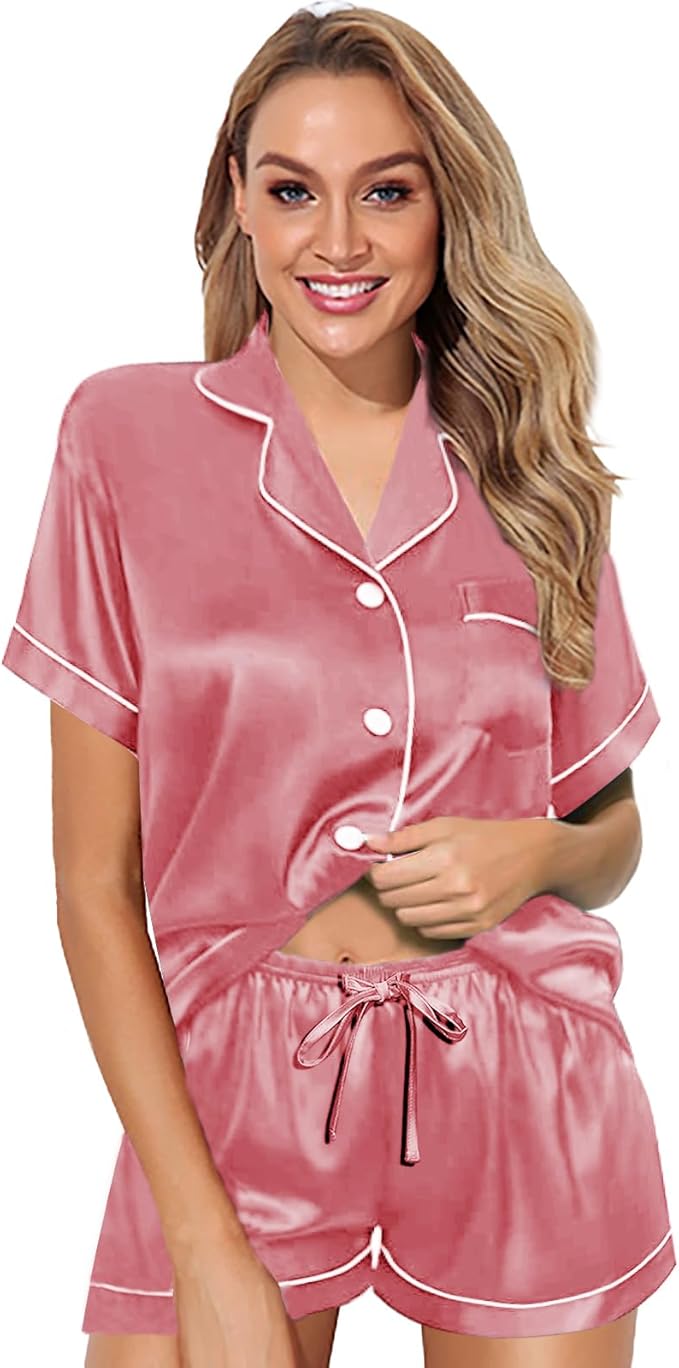 Satin Pajama Set - 2 Piece