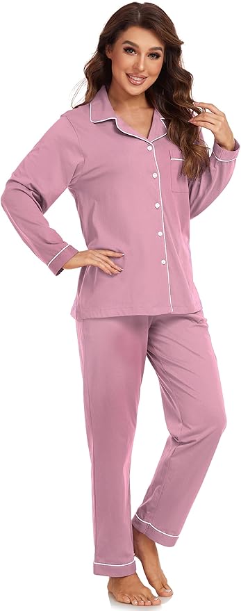 100% Cotton Pants Pajama Set - Long Sleeve - 2 Piece