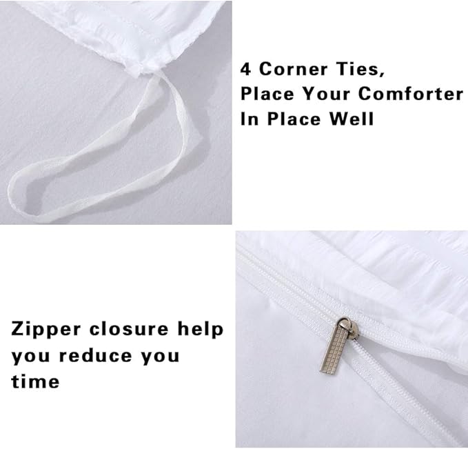 Microfiber Duvet Cover Set - Queen - 90 x 90 in - 3 Piece
