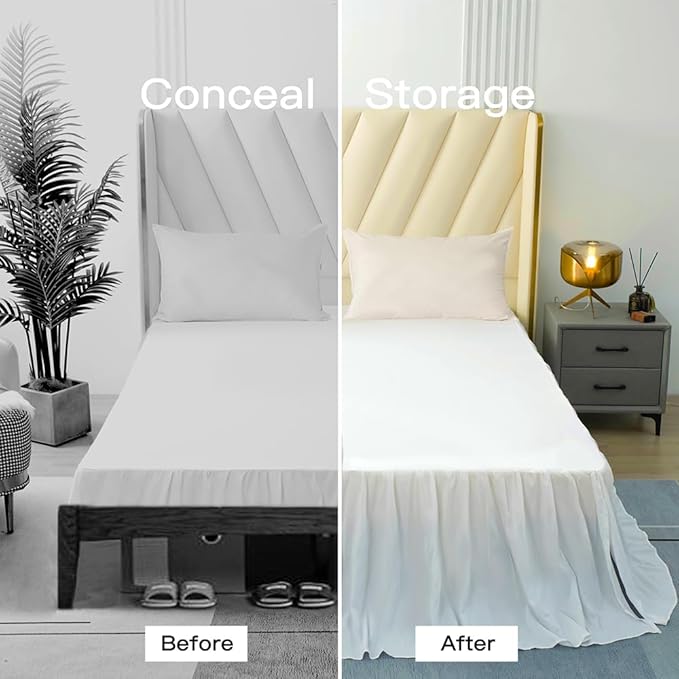 Microfiber Bed Skirt - Twin - 22 in Drop