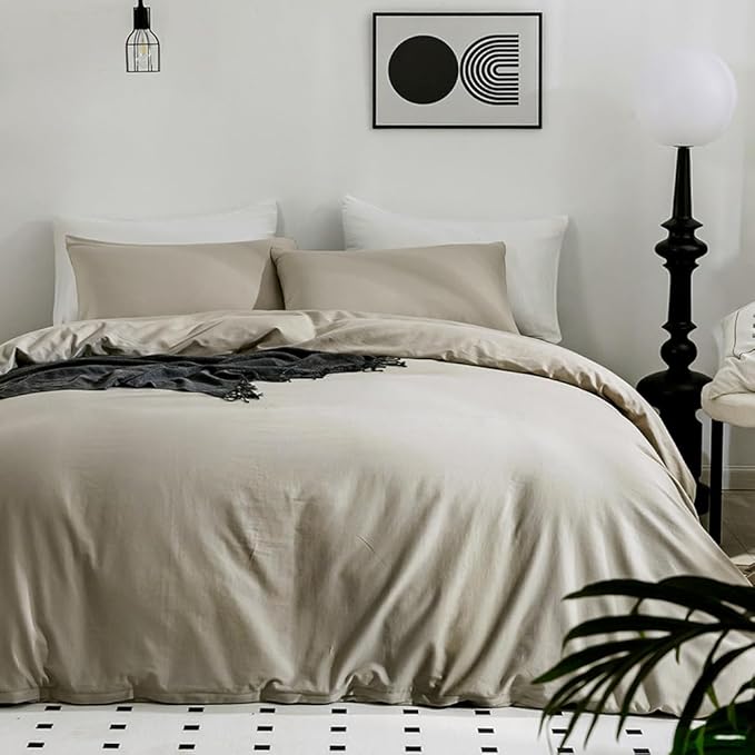 Linen Duvet Cover Set - California King - 3 Piece