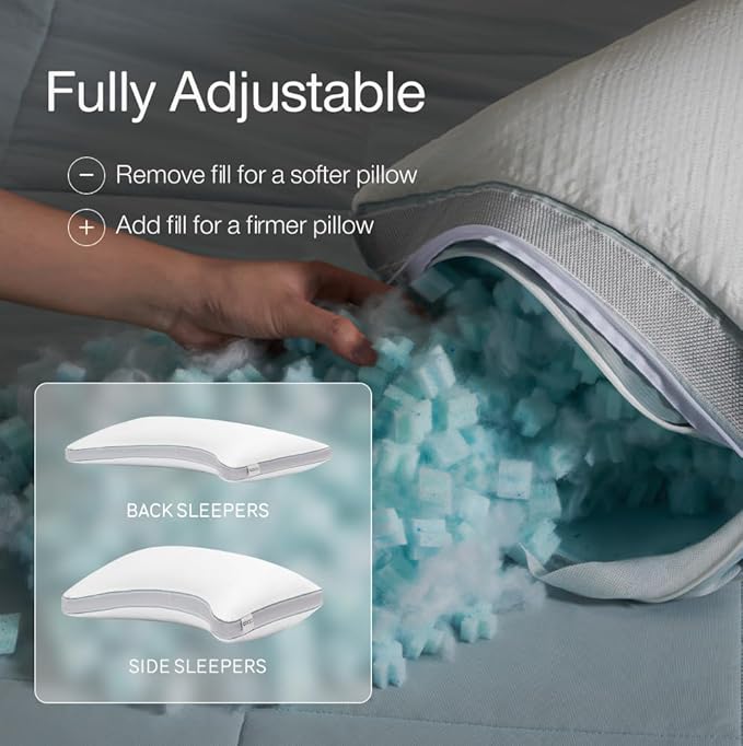 Memory Foam Cooling Bed Pillow - King
