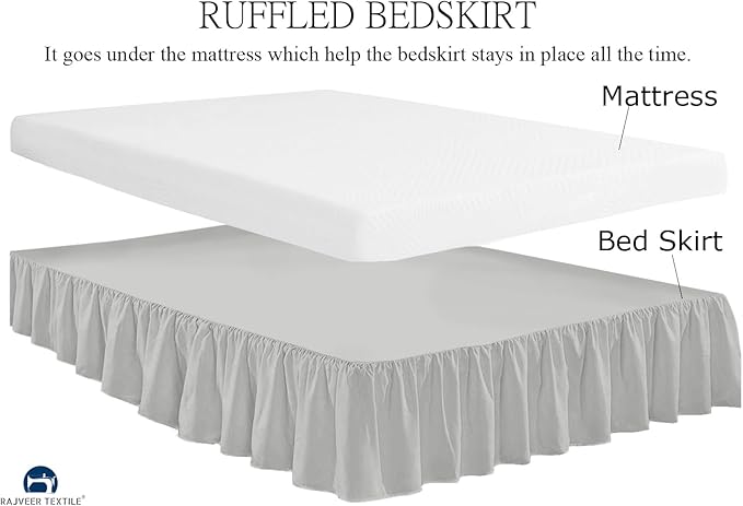 Microfiber Bed Skirt - King - 15 in Drop