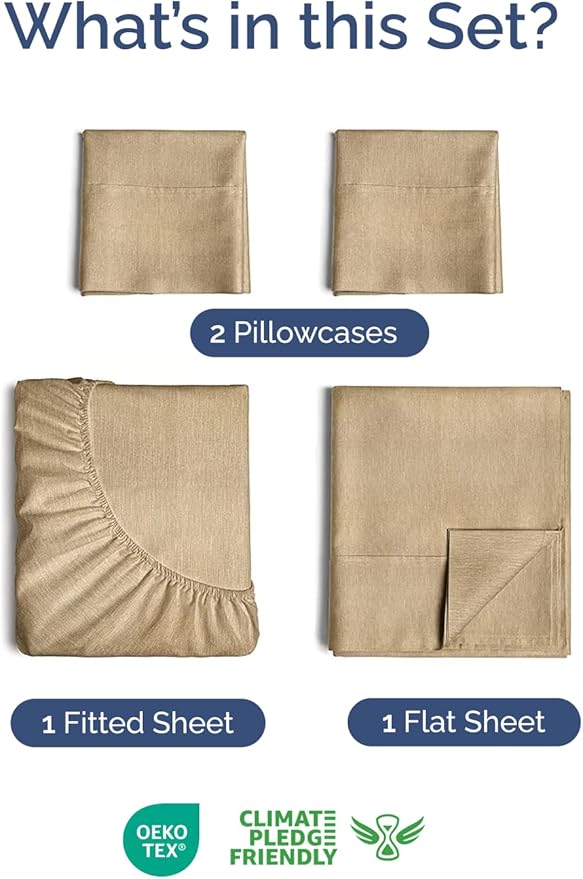 Cooling Bed Sheet Set - Twin XL - 4 Piece