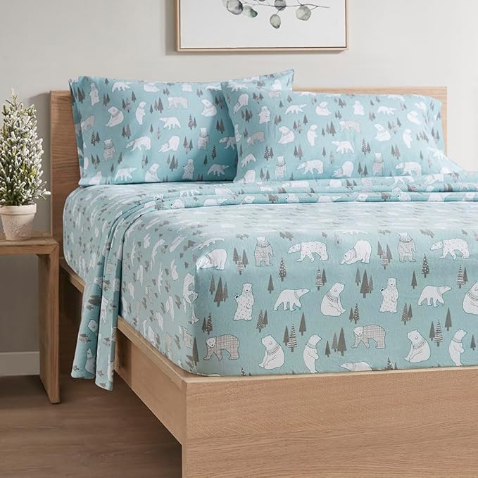 Flannel Bed Sheet Set - Full - 4 Piece