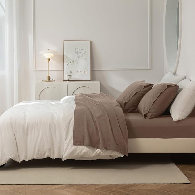 Linen Bed Sheet Set - Queen - 4 Piece