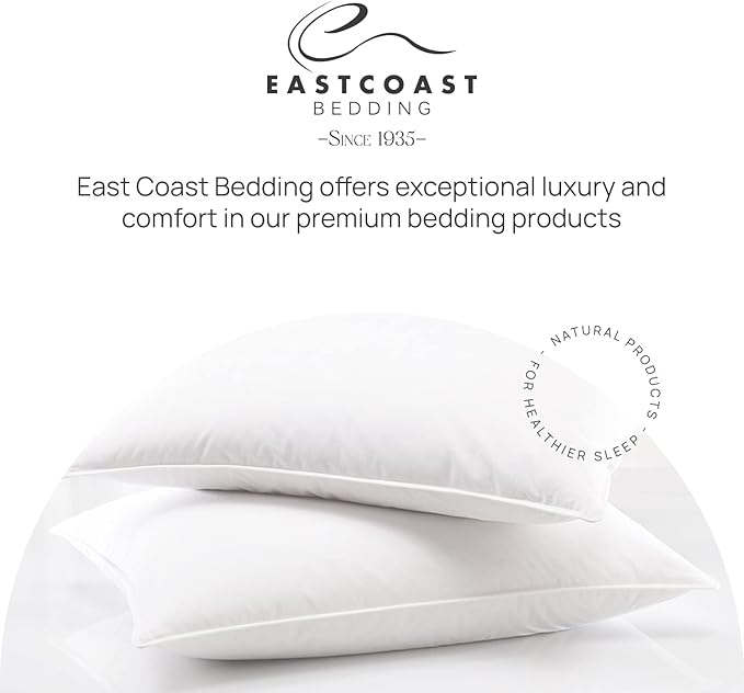 100% Cotton Bed Pillow - King - 20 x 36 in - 2 Piece