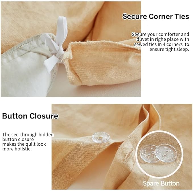 Linen Duvet Cover Set - Twin
