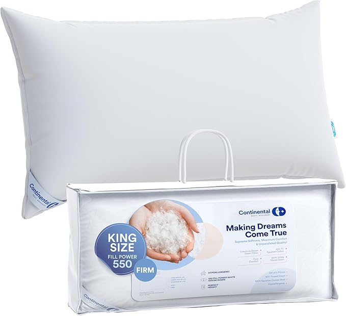 Bed Pillow - King - 20 x 36 in