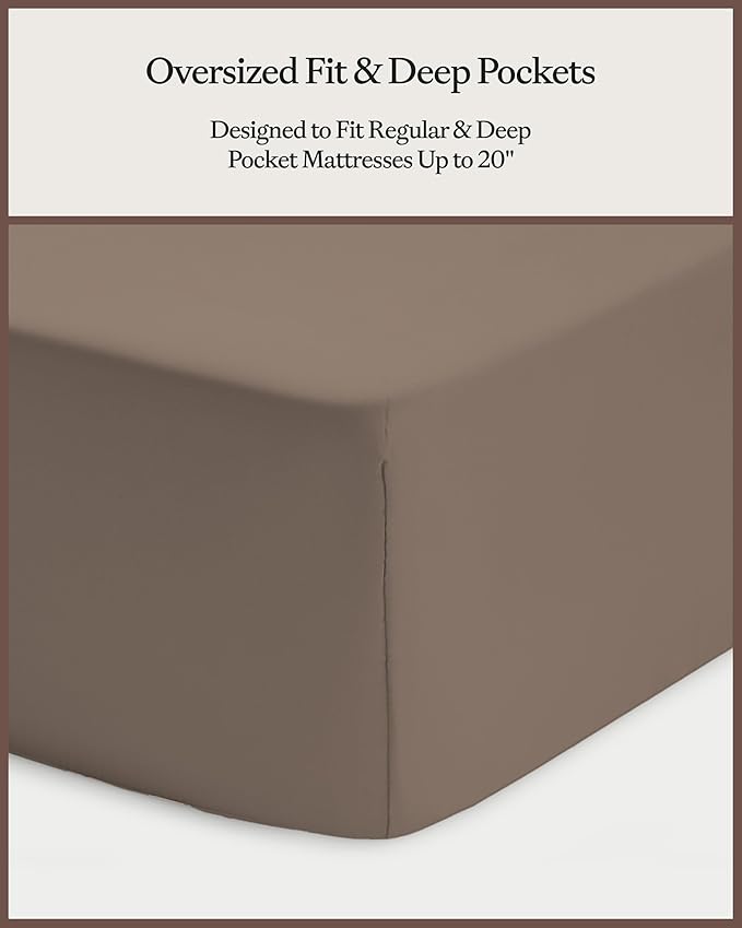 Bamboo Bed Sheet Set - Full - 4 Piece