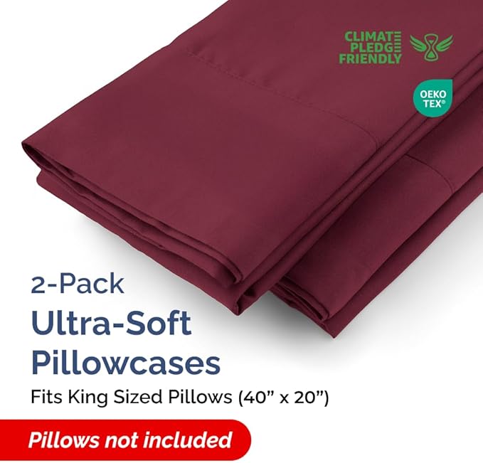 Pillowcase Set - King - 2 Pack - 2 Piece