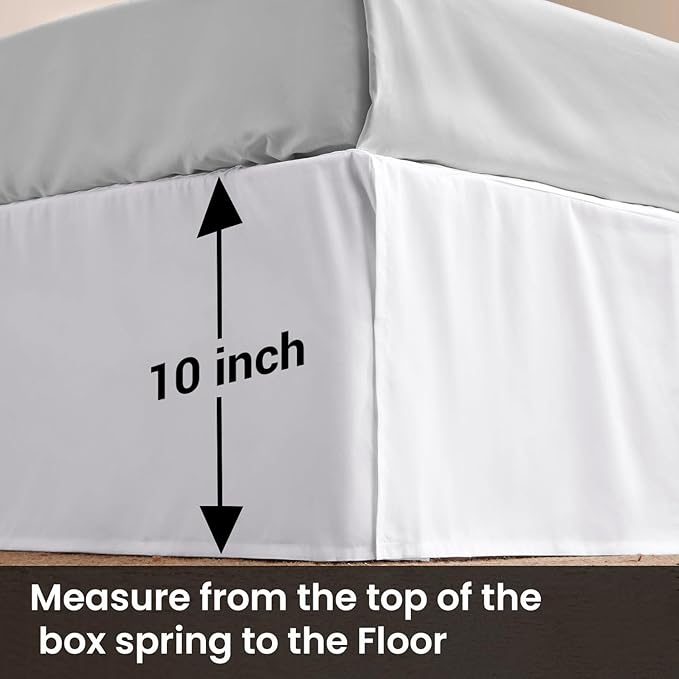 Microfiber Bed Skirt - King - 10 in Drop