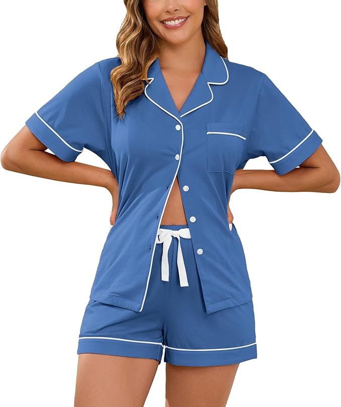 Women's Pajama Set - Short Sleeve - 2 Piece