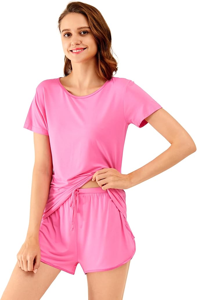 Women's Bamboo Cooling Pajama Set - Short Sleeve - 2 Piece