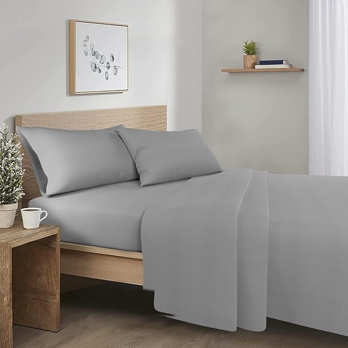 Flannel Bed Sheet Set - King - 4 Piece