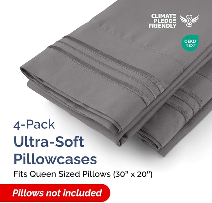 Pillowcase Set - Queen - 4 Piece
