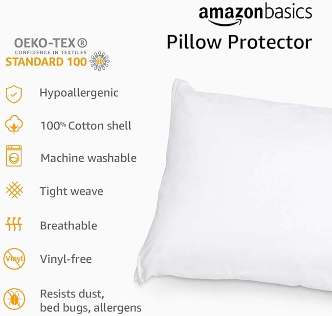 100% Cotton Hypoallergenic Pillowcase - King - 37 x 21 in