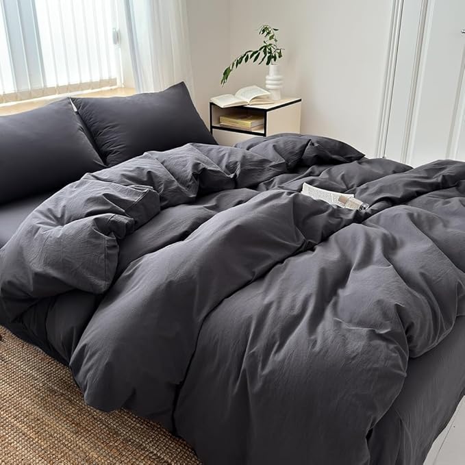 Linen Duvet Cover Set - Twin