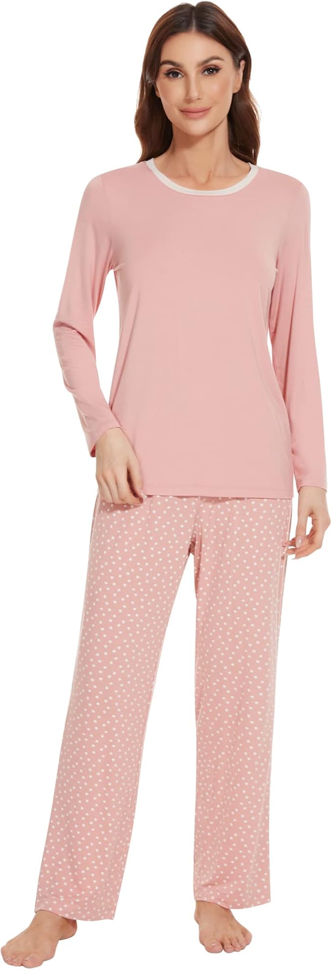 Women's Bamboo Pants Pajama Set - Long Sleeve
