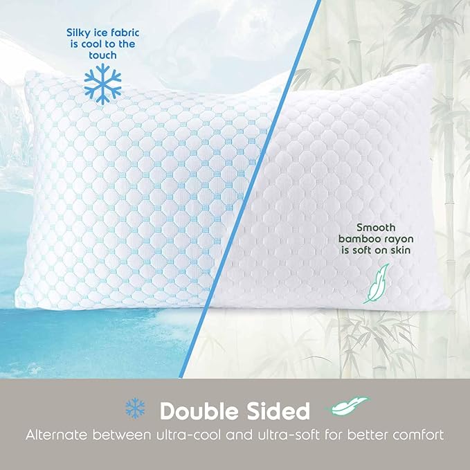 Memory Foam Cooling Bed Pillow - Standard