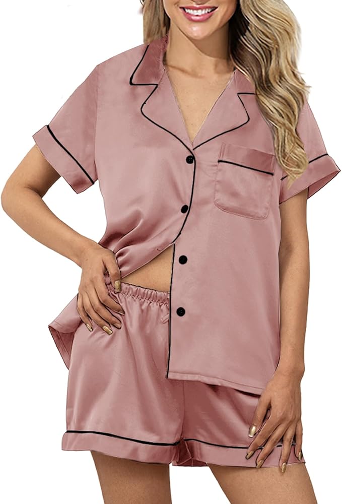 Satin Pajama Set - 2 Piece