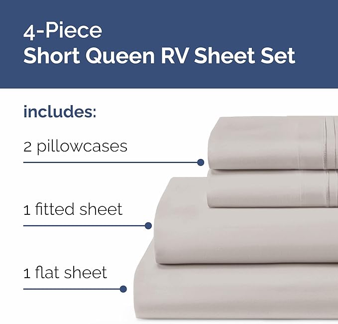 Cooling Bed Sheet Set - Queen - 4 Piece